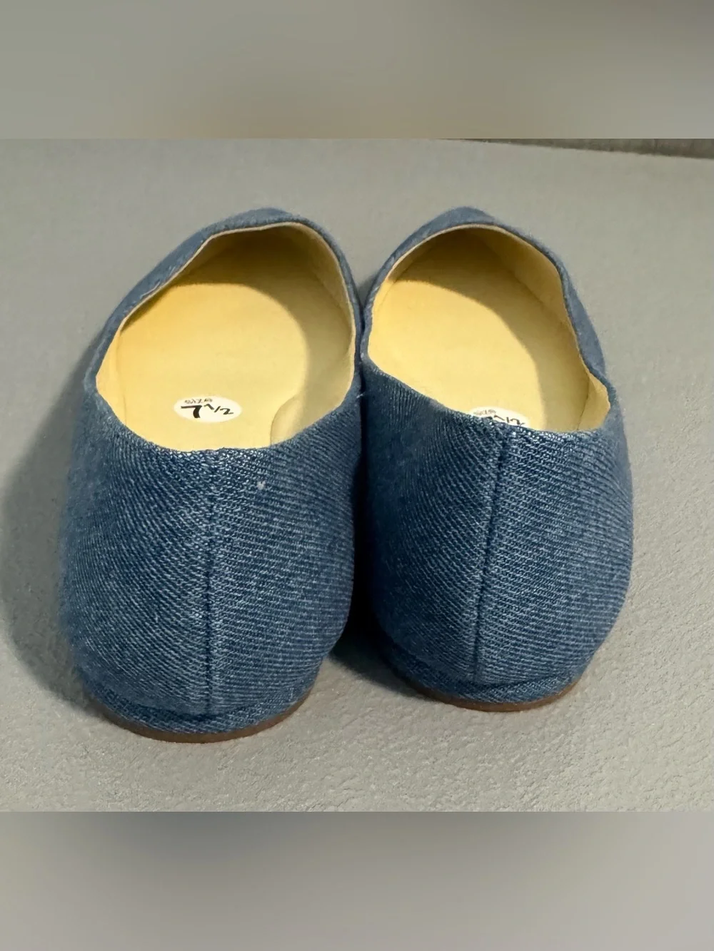 Nine West Blue Classic Denim Ballet Pointed Toe Flats Shoes 7.5